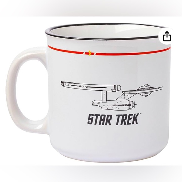 New Star Trek NCC-1701 Property of The USS Enterprise Ceramic Coffee Mug - Picture 2 of 2